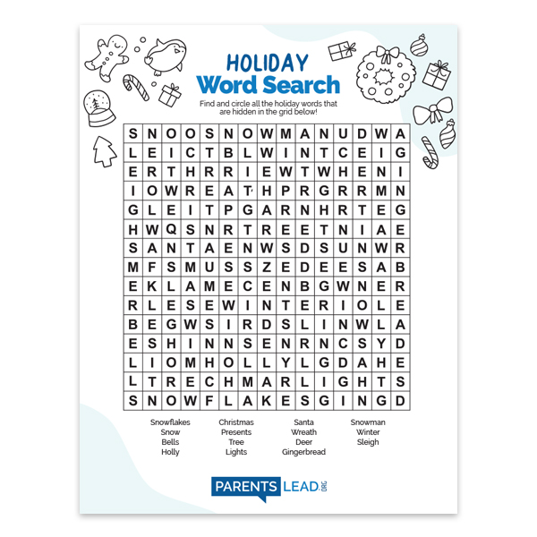 Holiday Word Search